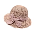 thumbnail image 2 of Siminsem Wide Brim Straw Panama Hat for Women UPF 50+ UV Protection Foldable Packable Lightweight Summer Beach Sun Hat for Vacation Cruise Travel Gardening Outdoor, Pink, One Size, 2 of 9
