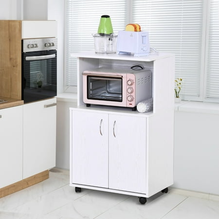 homcom auxiliar microondas auxiliares microwaves aosomcdn eus3 aparador 4x40 frenos trolley aosom