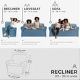 thumbnail image 5 of Zenna Home Simply Fit 4-Piece Steps Stretch Recliner Slipcover, Slate, 5 of 7