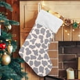 thumbnail image 6 of SKYSONIC Cow Print Christmas Stocking Personalized Large Candy Stocking Hanging Gift Xmas Stockings Decoration for Family Holiday Party Ornaments Decor Fireplace, 6 of 7