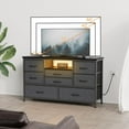 thumbnail image 4 of 8-Drawer LED Dresser TV Stand with Power Outlet for 55'' TV - Wide Storage Chest for Bedroom, Living Room & Entryway, Wood Top Console Table with 22 Light Modes, 4 of 7
