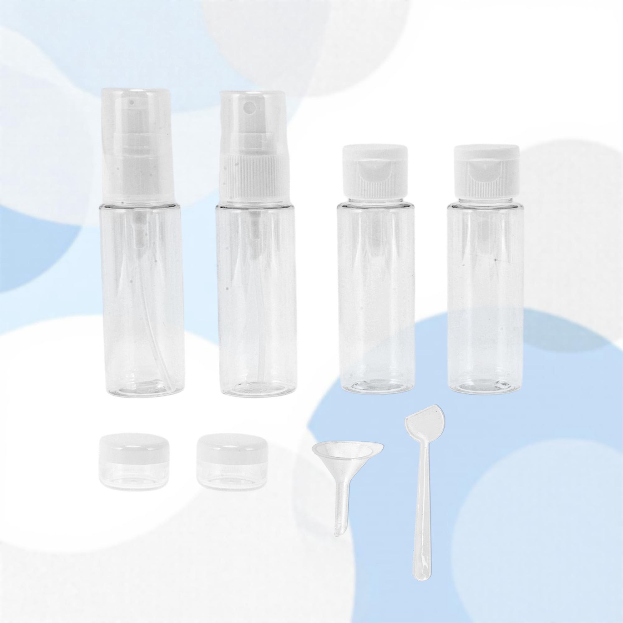 Unique Bargains Leakproof Travel Container Set with Transparent Zipper Pouch White 6Pcs