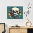 thumbnail image 6 of Picia Modern Hip-Hop Skull Pattern Decorative Picture – Unique Wall Art, Modern Canvas Print for Trendy Interiors (Horizontal), 6 of 6