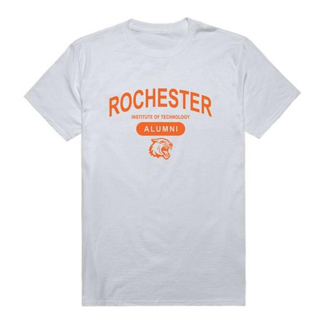 W Republic 559-370-WHT-02 T-Shirt pour Hommes Rochester Rit Tigers Alumni, Blanc - Moyen
