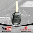 thumbnail image 5 of KeylessOption replacement blank key + fob for 2004-2008 Lexus RX (89785-50031) 3- button combination key fob with trunk release, 5 of 5
