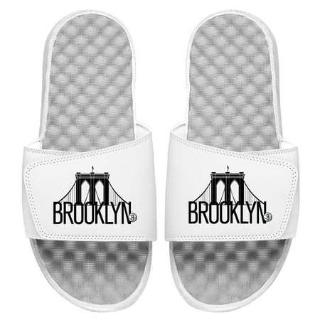 

Men s ISlide White Brooklyn Nets Local City Patch Design Slide Sandals