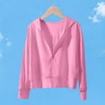 thumbnail image 2 of Girls Sun Protection Hoodie Jacket Casual Long Sleeve Zipper Up Hooded Coat Loose Breathable Summer Cooling Hiking Outerwear 4-13 Years, 2 of 6