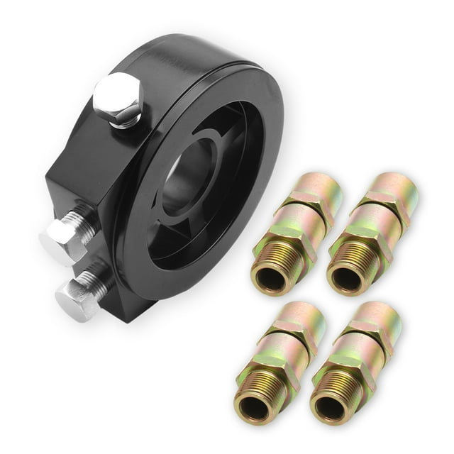 Thinsony 1/2/3 Efficient Plate Adapter For Universal Fit Oil Filter Powerful Filter Cooler Sandwich Durable black 8*8*2.8cm 1 Pc