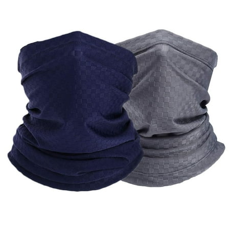 2 PCs Cycling Face Cover Breathable Bandana Tube Scarf UPF50+ UV Protection Fishing Neck Gaiter Outdoor Tool
