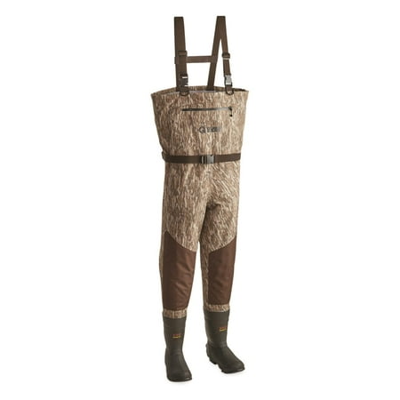 Guide Gear Mens Breathable Hunting Chest Waders with Boots Camo with 800-Gram Insulation Stout Sizes