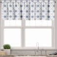 thumbnail image 3 of Ambesonne Vintage Valance & Curtain, Portuguese Mosaic Tiles, 55"x24", White Brown and Blue, 3 of 7