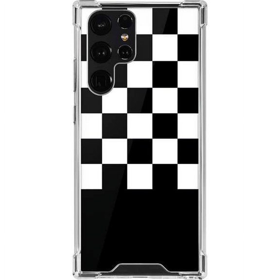 Skinit Checkerboard Checkerboard Split Galaxy S22 Ultra Clear Case