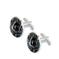 thumbnail image 2 of Raccoon Elegant Stainless Steel Shirt Cufflinks Set for Formal Attire - Ideal for Business Meetings or Special Occasions, 2 of 6