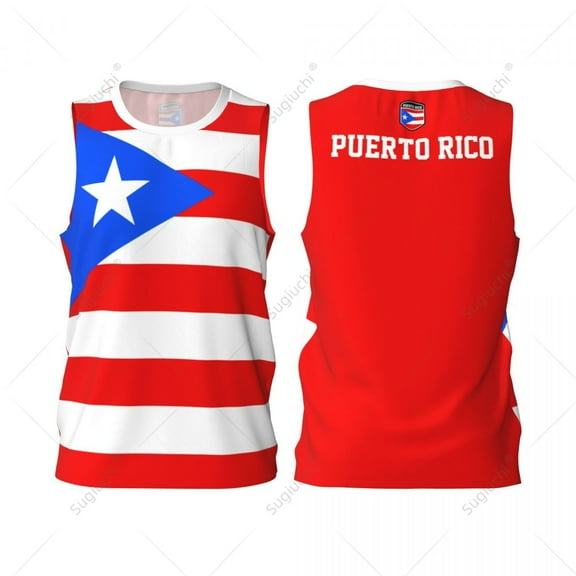 Puerto Rico Flag Men Basketball Sports Jersey Running Fitness Multifunction Sleeveless tshirt Exclusive Custom Name Nunber