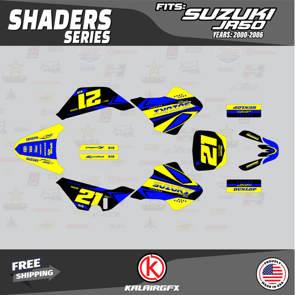 Kalair GFX Graphics Kit for Suzuki JR50 (All Years) Shaders Series