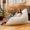 thumbnail image 5 of Jaxx Pillow Saxx 5.5-Foot Faux Fur - Luxuriously Soft Bean Bag Floor Pillow and Lounger, Mondo Ivory, 5 of 7