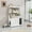 White, variant on Garvee Cat Litter Box Furniture Hidden Litter Box Furniture with Shelves and Doors 3 Layers Storage Shelf for Most of Litter-Box White 52 Inch