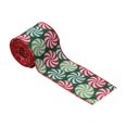 thumbnail image 2 of Christmas Tree Ribbon Decorations,Christmas Ribbon for Tree Wired,Red White Peppermint Candy Cane,Garland,Gifts,Wrapping,Wired Ribbon for Christmas Home Decoration Gift Wrapping Bow Making Wreath, 2 of 9