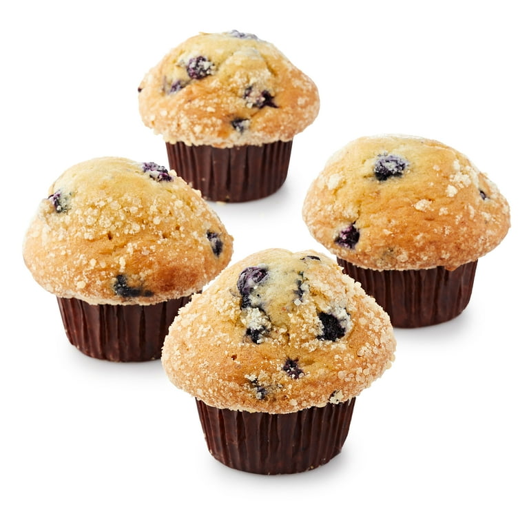 マフィン Marketside Blueberry Muffins, 14 oz, 4 Count - Walmart.com