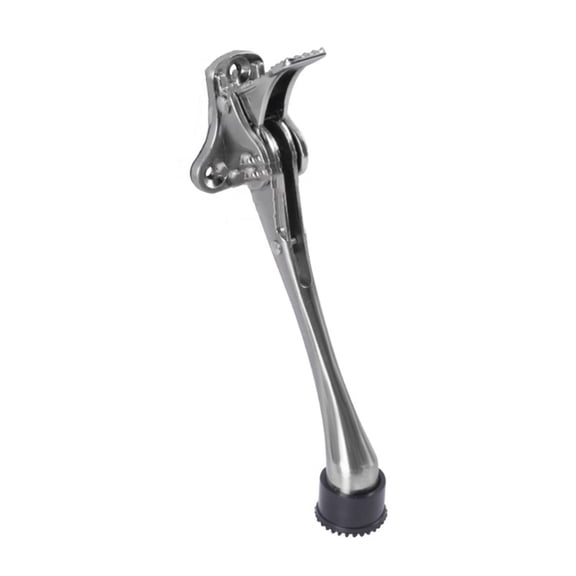 Metal Doorstop Adjustable Kickdown Door Stop Door Holder with Nonslip Rubber Tip