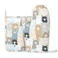 thumbnail image 3 of ZNDUO Non-Slip Cooking Oven Gloves, Cute Teddy Bear Seamless Pattern Oven Mitts and Pot Holders Set, 3 of 8