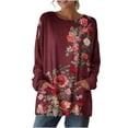 thumbnail image 5 of Women's Casual Long Sleeve Loose Fit Top with Pockets for Everyday Wear, 5 of 7