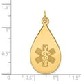 thumbnail image 3 of 14k 28x16mm Teardrop Non-enameled Medical Jewelry Pendant XM405N, 3 of 4