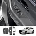 thumbnail image 5 of Rhd Car Carbon Fiber Window Glass Lift Button Switch Cover Trim Door Armrest Panel For -60 2022 202, 5 of 5