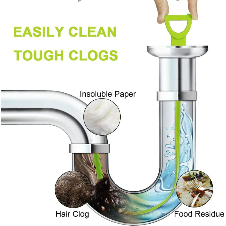 25 Drain Clog Remover - Unclog Your Shower, Kitchen Sink & Toilet