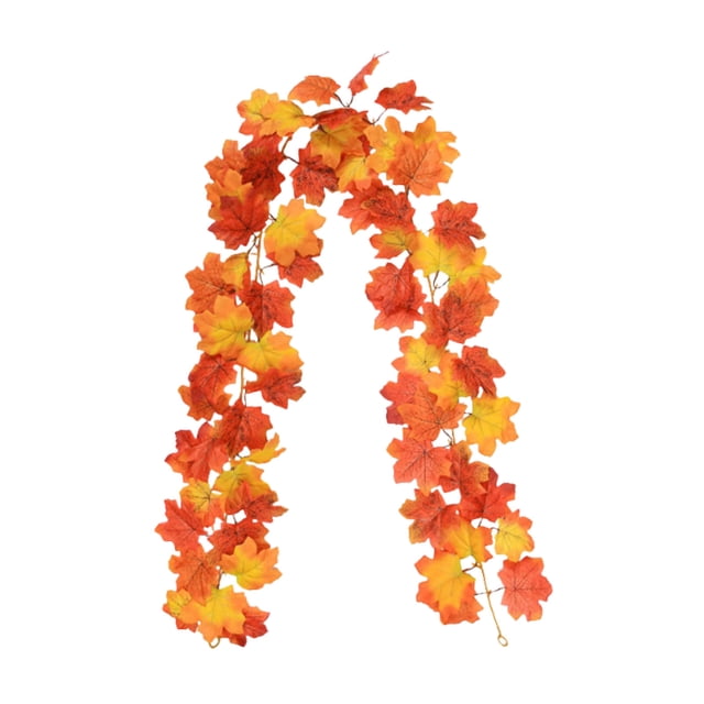 kyusrd Home Office Decor Specials!Halloween Products Festival Atmospheres Decoration Simulation Maple Leaf Vines Spots Artificial Fake Leaves