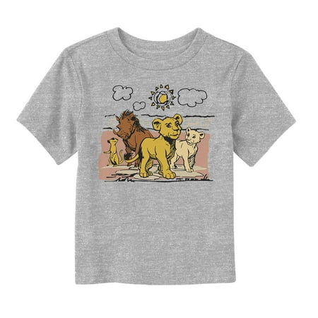 Lion King Toddler's Best Friends Cartoon T-Shirt (Best Cartoons For Toddlers)