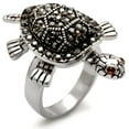 thumbnail image 1 of Bague en Laiton Rhodié avec Cristal de Qualité Supérieure Multicolore pour Femmes Thème Animaux Style Pierre Multicolore 0W285 Taille 9, 1 of 6