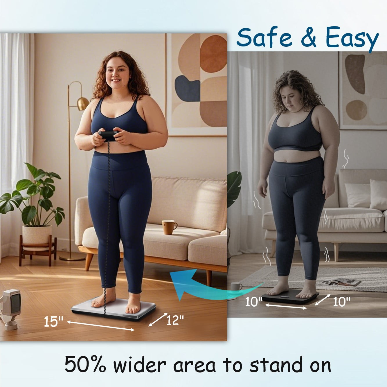 URBY Extra Wide Scale Body Weight, External Display, 300kg/660lb Capacity
