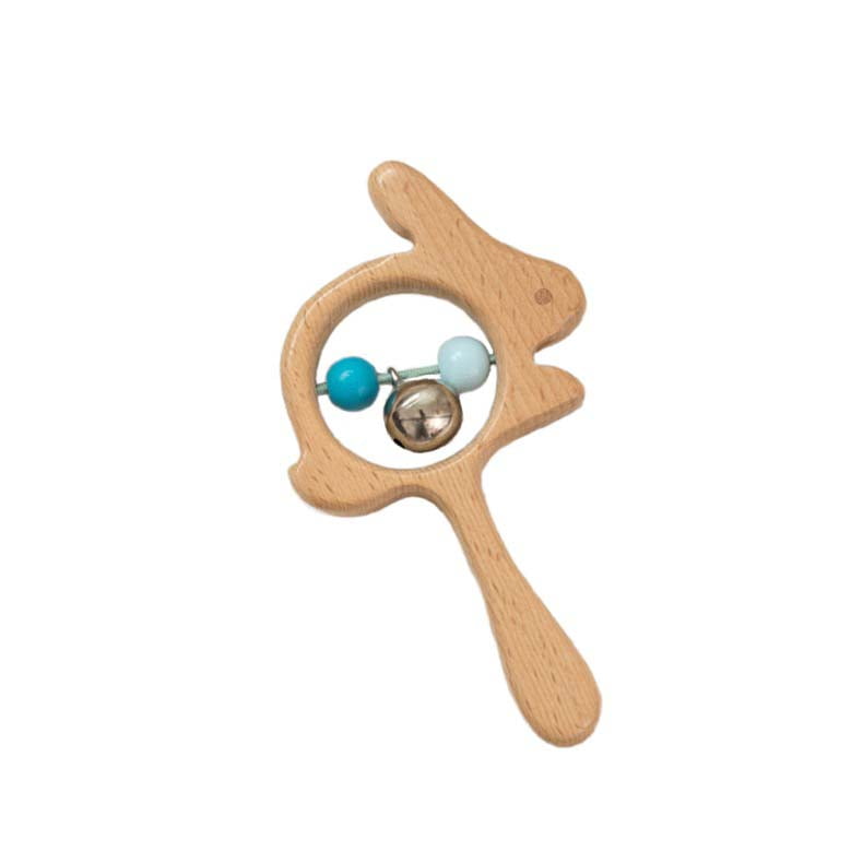 BEACENOV Montessori Wooden Rattle Toy Set for Infant Baby Boys Girls 0-6 Months,Montessori Baby Toys 6-12 Months,Toddler  Development Toys,Baby Sensory Toy,Set of 5,Baby Shower Gifts