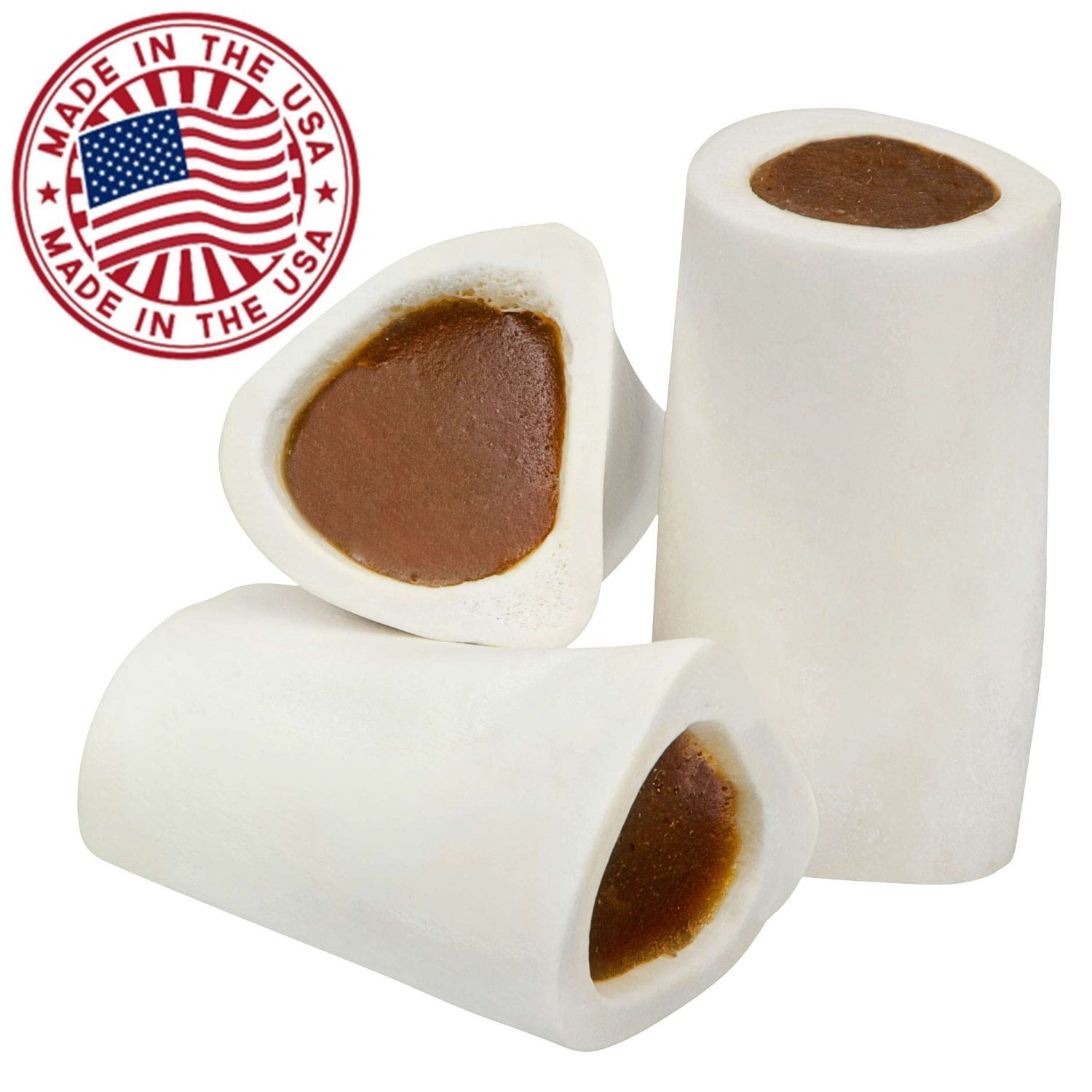 Filled Dog Bones (Flavors: Peanut Butter, Cheese, Bacon, Beef, etc.) Made in USA Stuffed Bulk 3