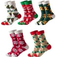 thumbnail image 2 of Women's High Value 6 Pairs Crushed Lattice Print Crew Socks, 2 of 5