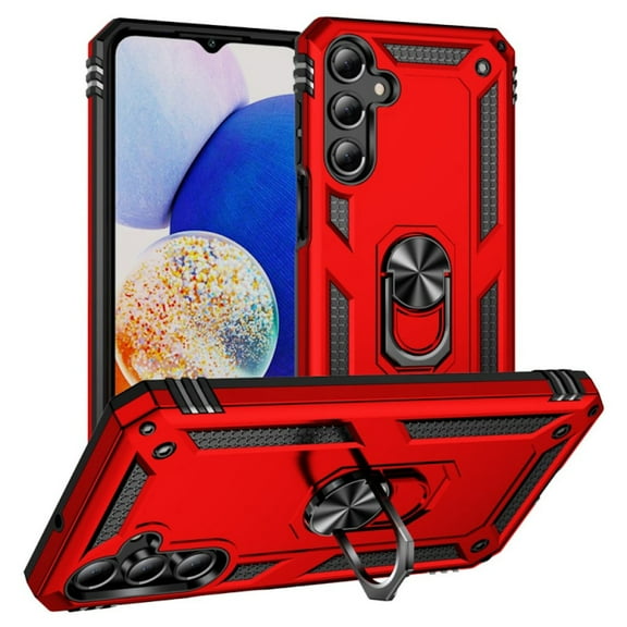 Military Grade Hybrid Case with Ring Grip for Samsung Galaxy A16 5G - Red