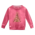 thumbnail image 4 of PMVFHDE Chandail Vintage pour Enfants Automne et Hiver à Manches Longues Mode Imprimé Col Rond pour Garçons et Filles Plus Manteau à Capuche Chaud Chandail Filles, Rose Vif, 4-5 Ans, 4 of 4