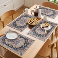 thumbnail image 5 of Placemat Set of 6 Boho Middle Eastern Floral Placemats for Dining Table Vintage Ethnic Style Washable Table Mats for Kitchen and Party Decor Indoor & Outdoor Use, 5 of 8