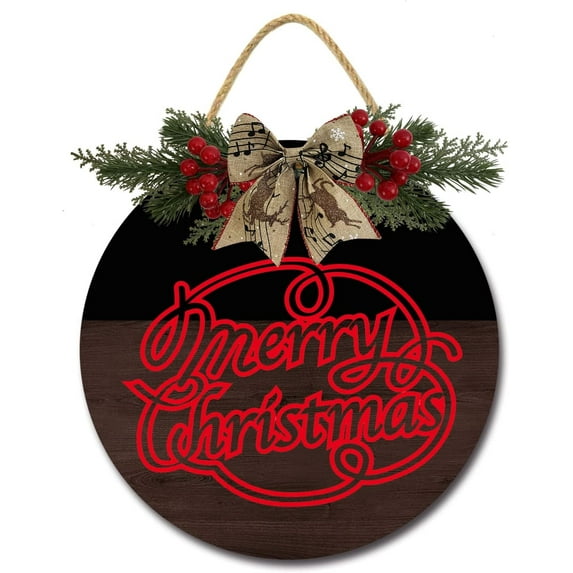 Eveokoki 11" Christmas Sign Christmas Welcome Sign For Front Door Christmas Decoration Hanging Welcome Sign For Farmhouse Porch Christmas Decoration Outdoor Christmas Decor