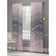 thumbnail image 4 of Gradient Pink Black Sheer Curtains 2 Panels Set Wave Line Dots Modern Abstract Simple Sheer Window Curtains Light Filtering Rod Pocket Voile Drapes for Bedroom Living Room 52"X108", 4 of 9