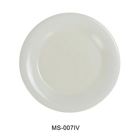 

Yanco MS-007IV 7.5 in. Mile Stone Wide Rim Round Plate - Melamine Ivory - Pack of 48