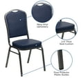 thumbnail image 5 of Flash Furniture HERCULES Series Crown Back Stacking Banquet Chair in Navy Vinyl - Silver Vein Frame, 5 of 14