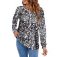 thumbnail image 2 of UVN Blouses for Women Long Sleeve Shirts Casual Dressy Pleated Tunic Tops, 2 of 7