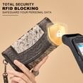 thumbnail image 5 of Montana West Wristlet Wallet for Women Western Floral Tooled Cowhide Large Trifold Purse with ID Window, Black, 5 of 7