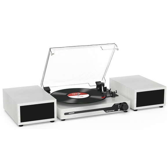 Reproductor de discos de vinilo Udreamer con altavoces externos BT 5.3