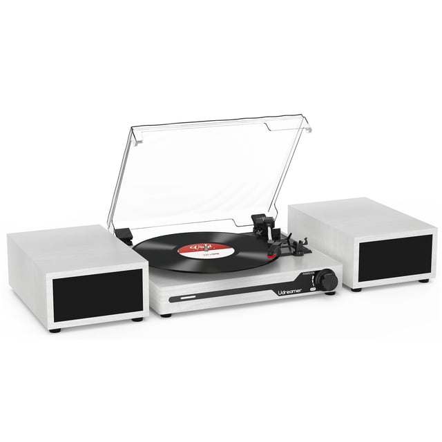 Reproductor de discos de vinilo Udreamer con altavoces externos BT 5.3