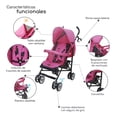 thumbnail image 2 of Carriola de Bastón D' Bebé Aerostar Reclinable Rosa, 2 of 5