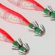 thumbnail image 4 of Paquete de 5 señuelos luminosos para calamar que brillan en la oscuridad para pescar camarones. rojo, 4 of 7