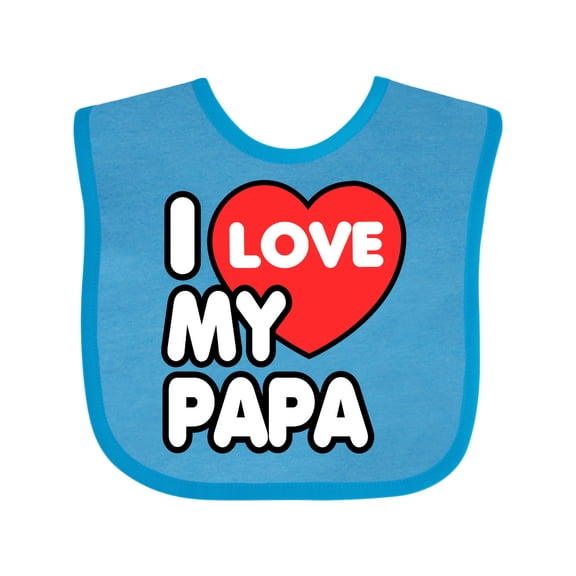 Inktastic I Love My Papa Boys or Girls Baby Bib